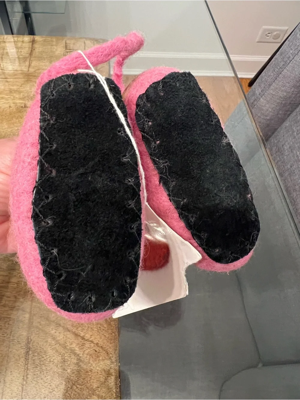 handmade wool pink pig shoes from the Danish design brand Én Gry & Sif